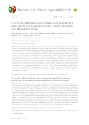 Thumbnail de Uso do clorofilômetro como critério para quantificar a necessidade de nitrogênio no feijão-comum inoculado com Rhizobium tropici.