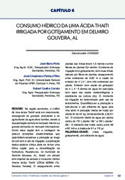 Thumbnail de Consumo hídrico da lima ácida Thaiti irrigada por gotejamento em Delmiro Gouveia, AL.