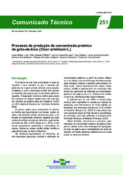 Thumbnail de Processo de produção de concentrado proteico de grão-de-bico (Cicer arietinum L.).
