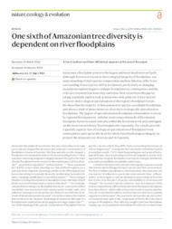 Thumbnail de One sixth of Amazonian tree diversity is dependent on river floodplains.