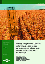 Thumbnail de Manejo integrado da colheita: determinação das perdas de grãos na colheita de soja usando o copo medidor da Embrapa.