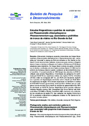 Thumbnail de Estudos filogenéticos e padrões de restrição em Phaeomoniella chlamydospora e Phaeoacremonium spp. associados a podridões de tronco da videira no Rio Grande do Sul.