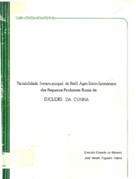 Thumbnail de Variabilidade intramunicipal do perfil agro-sócio-econômico dos pequenos produtores rurais de Euclides da Cunha.