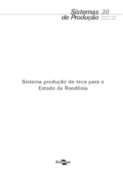 Thumbnail de Sistema de produção da teca para o Estado de Rondônia.