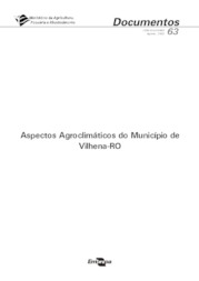 Thumbnail de Aspectos agroclimáticos do município de Vilhena - RO.