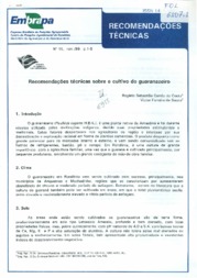 Thumbnail de Recomendações técnicas sobre o cultivo de guaranazeiro.