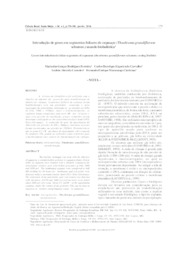 Thumbnail de Introdução de genes em segmentos foliares de cucuaçu (Theobroma grandiflorum schumm.) usando biobalística.