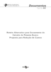 Thumbnail de Roteiro alternativo para escoamento do calcário de Pimenta Bueno: proposta para redução de custos.