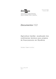 Thumbnail de Agricultura familiar: atualização dos coeficientes técnicos para projetos de financiamento em Rondônia.