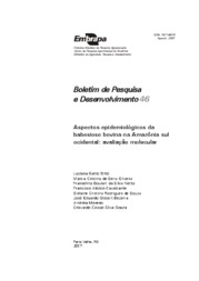 Thumbnail de Aspectos epidemiológicos da babesiose bovina na amazônia sul ocidental: avaliação molecular.