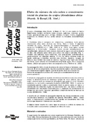 Thumbnail de Efeito do número de nós sobre o crescimento inicial de plantas de crajiru (Arrabidaea chica (Humb. & Bonpl.) B. Verl.).