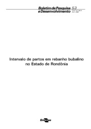 Thumbnail de Intervalo de partos em rebanho bubalino no Estado de Rondônia.