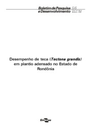 Thumbnail de Desempenho de teca (Tectona grandis) em plantio adensado no Estado de Rondônia.