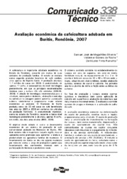 Thumbnail de Avaliação econômica da cafeicultura adubada em Buritis, Rondônia, 2007.
