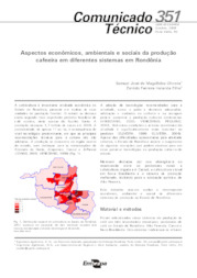 Thumbnail de Aspectos econômicos, ambientais e sociais da produção cafeeira em diferentes sistemas em Rondônia.