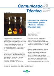 Thumbnail de Protocolos de avaliação da qualidade química e físicas de pimentas (Capsicum spp.).