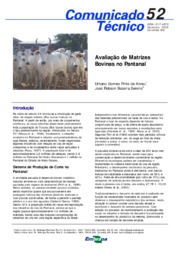 Thumbnail de Avaliação de matrizes bovinas no Pantanal.