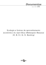 Thumbnail de Ecologia e formas de aproveitamento econômico do cipó-titica (Heteropsis flexuosa (H.B.K.) G. S. Bunting).