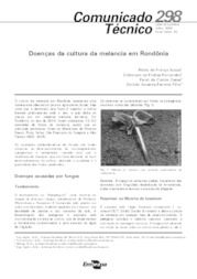 Thumbnail de Doenças da cultura da melancia em Rondônia.