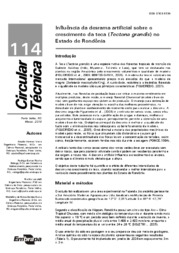 Thumbnail de Influência da desrama artificial sobre o crescimento da teca (Tectona grandis) no Estado de Rondônia.