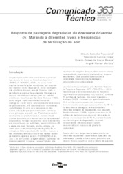 Thumbnail de Resposta de pastagens degradadas de Brachiaria brizantha cv. Marandu a diferentes níveis e frequência de fertilização do solo.