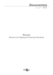 Thumbnail de Siscero - Sistema de clipping da Embrapa Rondônia.