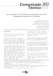 Thumbnail de Levantamento da ocorrência da pinta preta dos citrus (Guignardia citricarpa) em Rondônia.