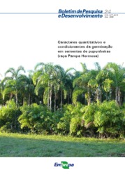 Thumbnail de Caracteres quantitativos e condicionantes da germinação em sementes de pupunheiras (raça Pampa Hermosa).