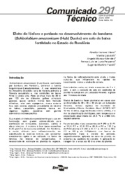Thumbnail de Efeito de fósforo e potássio no desenvolvimento de bandarra (Schizolobium amazonicum (Hub) Ducke) em solo de baixa fertilidade no Estado de Rondônia.