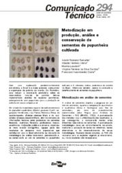 Thumbnail de Metodização em produção, análise e conservação de sementes de pupunheira cultivada.