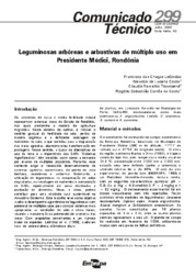 Thumbnail de Leguminosas arbóreas e arbustivas de múltiplo uso em Presidente Médici, Rondônia.