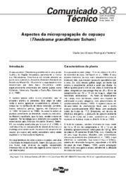 Thumbnail de Aspectos da micropropagação do cupuaçu (Theobroma grandiflorum Schum).