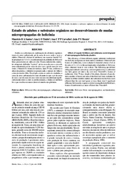 Thumbnail de Estudo de adubos e substratos orgânicos no desenvolvimento de mudas micropropagadas de helicônia.