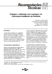 Thumbnail de Calagem e adubação para pastagens de Centrosema brasilianum em Rondônia.