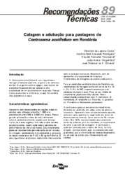 Thumbnail de Calagem e adubação para pastagens de Centrosema acutifolium em Rondônia.