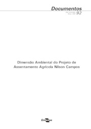 Thumbnail de Dimensão ambiental do Projeto de Assentamento Agrícola Nilson Campos - Porto Velho - Rondônia.