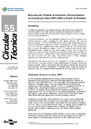 Thumbnail de Broca-do-café: Previsão de Infestação e Recomendação de controle para safra 2001/2002 no Estado de Rondônia.