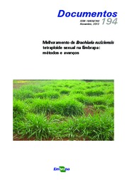 Thumbnail de Melhoramento de Brachiaria ruziziensis tetraploide sexual na Embrapa: métodos e avanços.