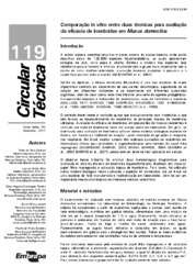 Thumbnail de Comparação in vitro entre duas técnicas para avaliação da eficácia de inseticidas em Musca domestica.