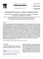 Thumbnail de Prostaglandin F2 promotes ovulationin prepubertal heifers.