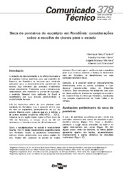 Thumbnail de Seca de ponteiros do eucalipto em Rondônia: considerações sobre a escolha de clones para o estado.
