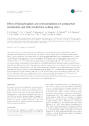 Thumbnail de Effect of butaphosphan and cyanocobalamin on postpartum metabolism and milk production in dairy cows.