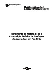 Thumbnail de Rendimento de matéria seca e composição química de genótipo de desmodium em Rondônia.