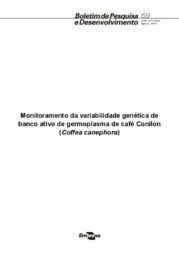 Thumbnail de Monitoramento da variabilidade genética de banco ativo de germoplasma de café conilon (Coffea canephora).