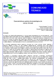 Thumbnail de Características químico-bromatológica do caroço de açaí.
