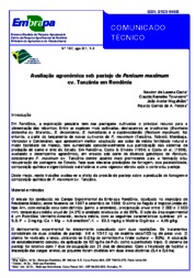 Thumbnail de Avaliação agronômica sob pastejo de Panicum maximum cv. Tanzânia em Rondônia.