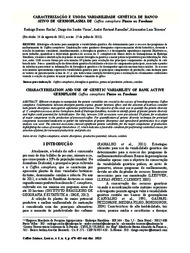 Thumbnail de Caracterização e uso da variabilidade genética de banco ativo de germoplasma de Coffea canephora Pierre ex Froehner.