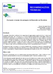 Thumbnail de Formação e manejo de pastagens de Desmódio em Rondônia.