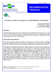 Thumbnail de Formação e manejo de pastagens de Capim-Mombaça em Rondônia.