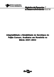 Thumbnail de Adaptabilidade e Estabilidade de Genótipos de Feijão Comum, Avaliados em Rondônia no Biênio 2001-2002.
